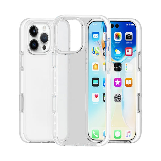 For iPhone 16 Pro Max Two-color Shockproof High Transparency TPU Phone Case(White) - iPhone 16 Pro Max Cases by PMC Jewellery | Online Shopping South Africa | PMC Jewellery | Buy Now Pay Later Mobicred