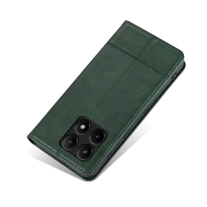 For Xiaomi Redmi K70/K70 Pro AZNS Magnetic Calf Texture Flip Leather Phone Case(Dark Green) - K70 Pro Cases by AZNS | Online Shopping South Africa | PMC Jewellery | Buy Now Pay Later Mobicred