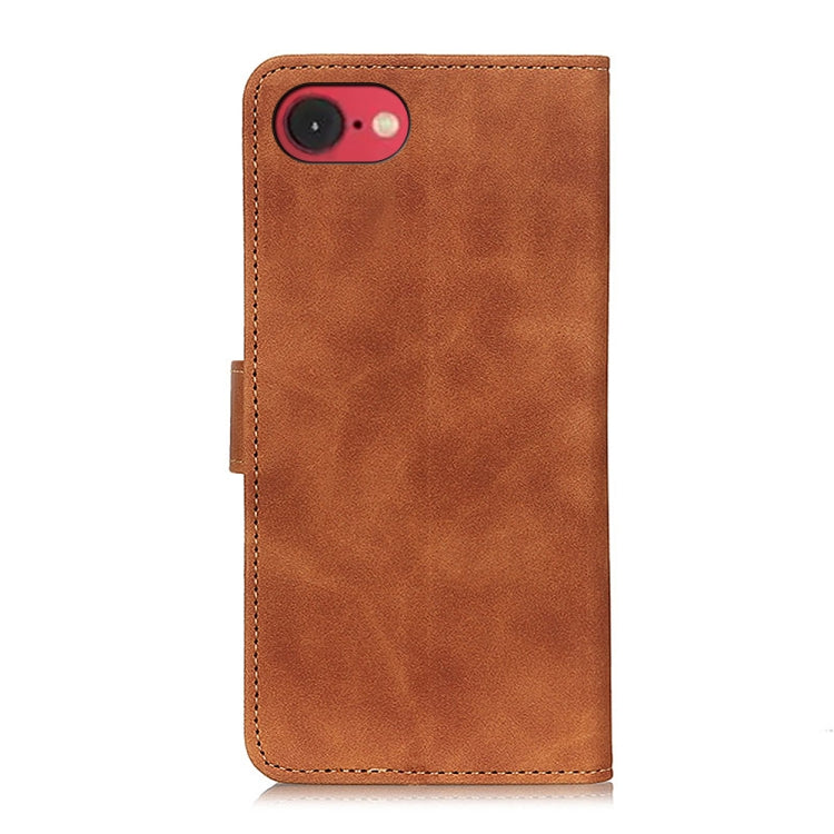 For iPhone 16e KHAZNEH Retro Texture Leather Phone Case(Brown) - iPhone 16e Cases by PMC TechLife | Online Shopping South Africa | PMC TechLife | Buy Now Pay Later Mobicred