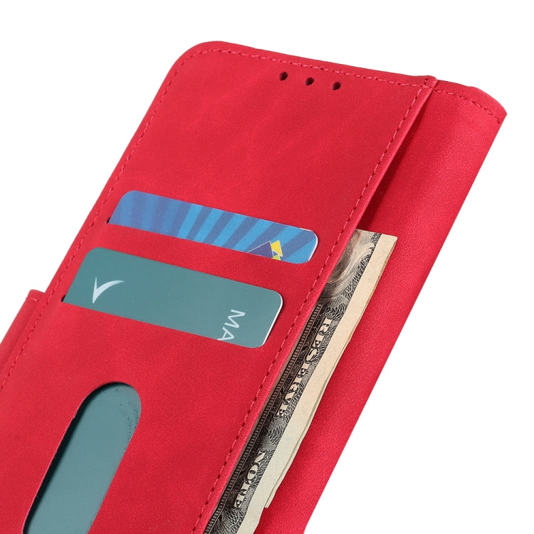 For iPhone 16e KHAZNEH Retro Texture Leather Phone Case(Red) - iPhone 16e Cases by PMC TechLife | Online Shopping South Africa | PMC TechLife | Buy Now Pay Later Mobicred