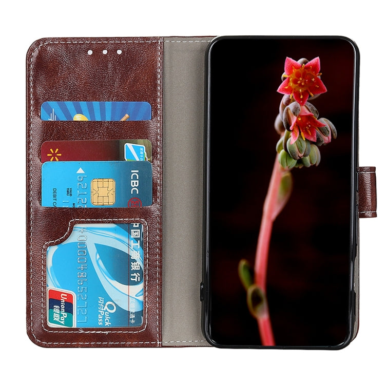 For iPhone 16e Retro Crazy Horse Texture Horizontal Flip Leather Phone Case(Brown) - iPhone 16e Cases by PMC TechLife | Online Shopping South Africa | PMC TechLife | Buy Now Pay Later Mobicred