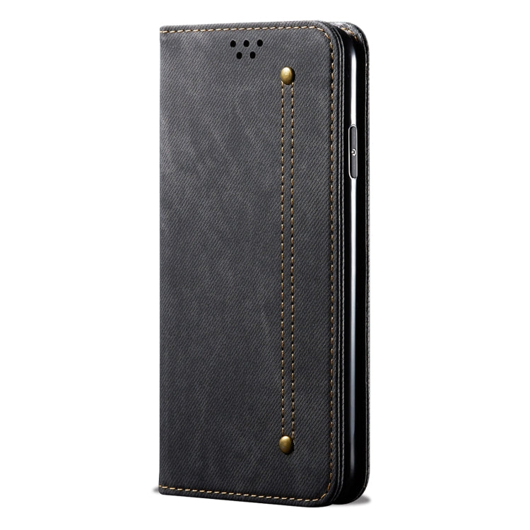 For Honor 90 Pro Denim Texture Flip Leather Phone Case(Black) - Honor Cases by PMC TechLife | Online Shopping South Africa | PMC TechLife | Buy Now Pay Later Mobicred