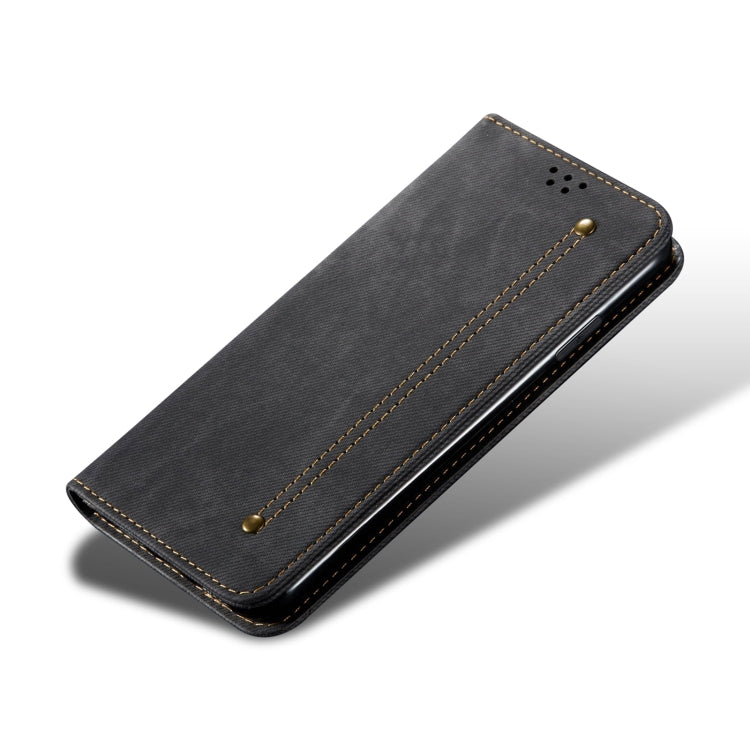 For Honor 90 Pro Denim Texture Flip Leather Phone Case(Black) - Honor Cases by PMC TechLife | Online Shopping South Africa | PMC TechLife | Buy Now Pay Later Mobicred