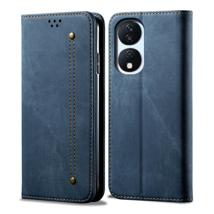 For Honor Play 8T 5G / X7b Denim Texture Flip Leather Phone Case(Blue) - Honor Cases by PMC TechLife | Online Shopping South Africa | PMC TechLife | Buy Now Pay Later Mobicred