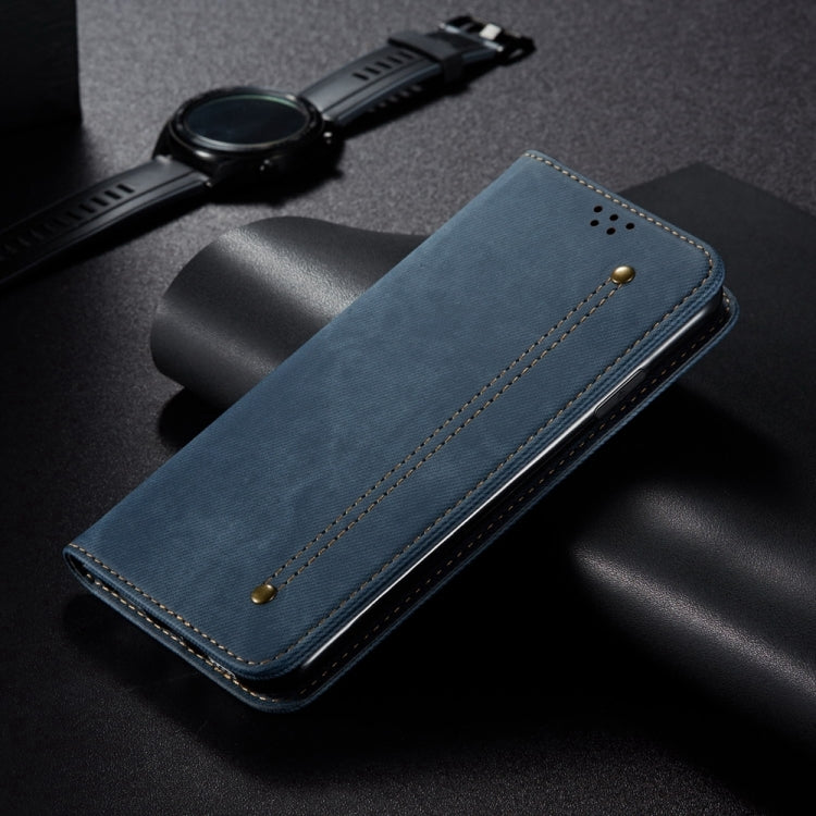 For Honor Play 8T 5G / X7b Denim Texture Flip Leather Phone Case(Blue) - Honor Cases by PMC TechLife | Online Shopping South Africa | PMC TechLife | Buy Now Pay Later Mobicred