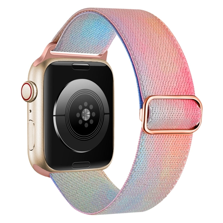 For Apple Watch 42mm Painted Pattern Nylon Replacement Watch Band(Symphony Aurora) - Watch Bands by PMc TechLife | Online Shopping South Africa | PMc TechLife | Buy Now Pay Later Mobicred