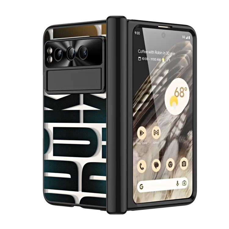 For Google Pixel Fold Integrated Electroplating Folding Phone Case(Black) - Google Cases by PMC TechLife | Online Shopping South Africa | PMC TechLife | Buy Now Pay Later Mobicred