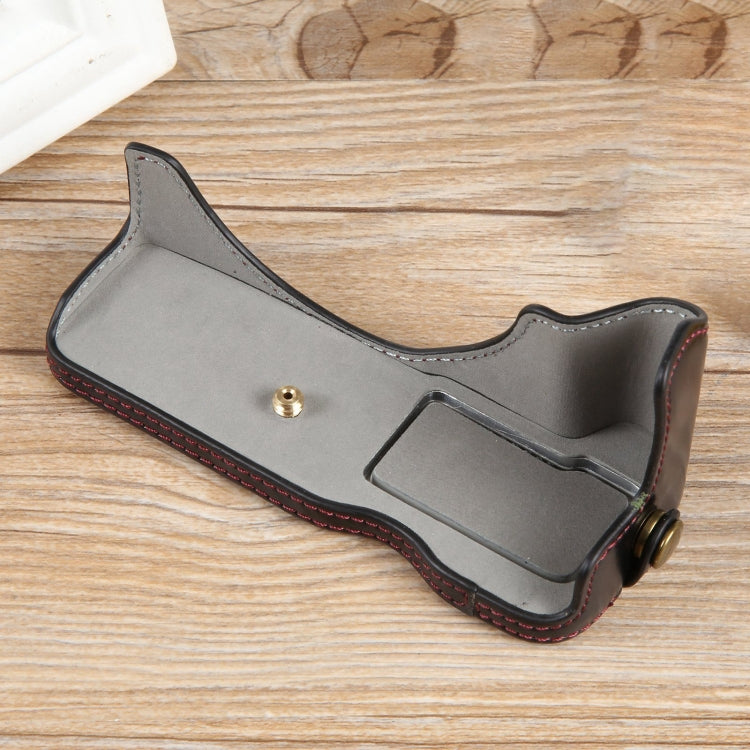 For Canon EOS R50 1/4 inch Thread PU Leather Camera Half Case Base(Black) - Half Case by PMC TechLife | Online Shopping South Africa | PMC TechLife | Buy Now Pay Later Mobicred