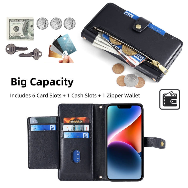 For Infinix Note 40 Pro 4G Sheep Texture Cross-body Zipper Wallet Leather Phone Case(Black) - free shipping - PMC TechLife - Order now!