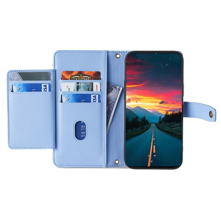 For Infinix Note 40 5G Sheep Texture Cross-body Zipper Wallet Leather Phone Case(Blue) - Infinix Cases by PMC TechLife | Online Shopping South Africa | PMC TechLife | Buy Now Pay Later Mobicred