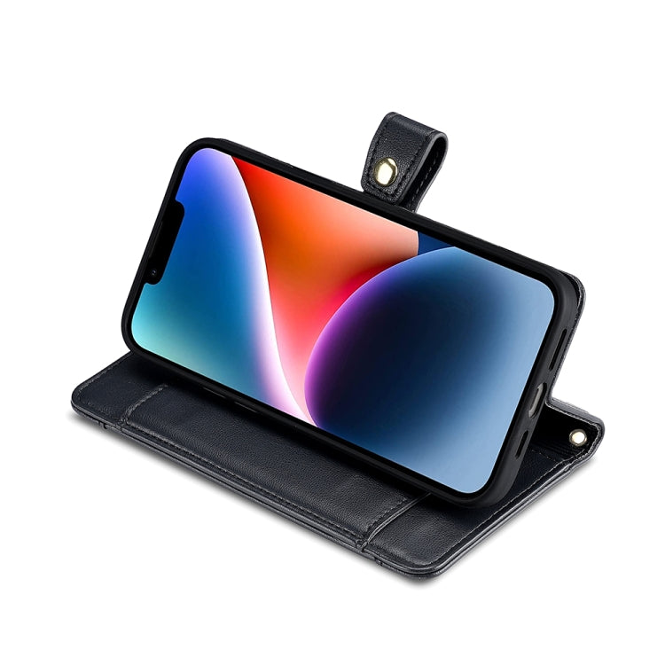 For Sharp Aquos R8 SH-52D Sheep Texture Cross-body Zipper Wallet Leather Phone Case(Black) - More Brand by PMC TechLife | Online Shopping South Africa | PMC TechLife | Buy Now Pay Later Mobicred