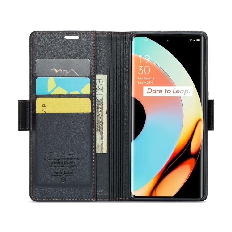 For Realme 10 Pro+ CaseMe 023 Butterfly Buckle Litchi Texture RFID Anti-theft Leather Phone Case(Black) - Realme Cases by CaseMe | Online Shopping South Africa | PMC Jewellery | Buy Now Pay Later Mobicred