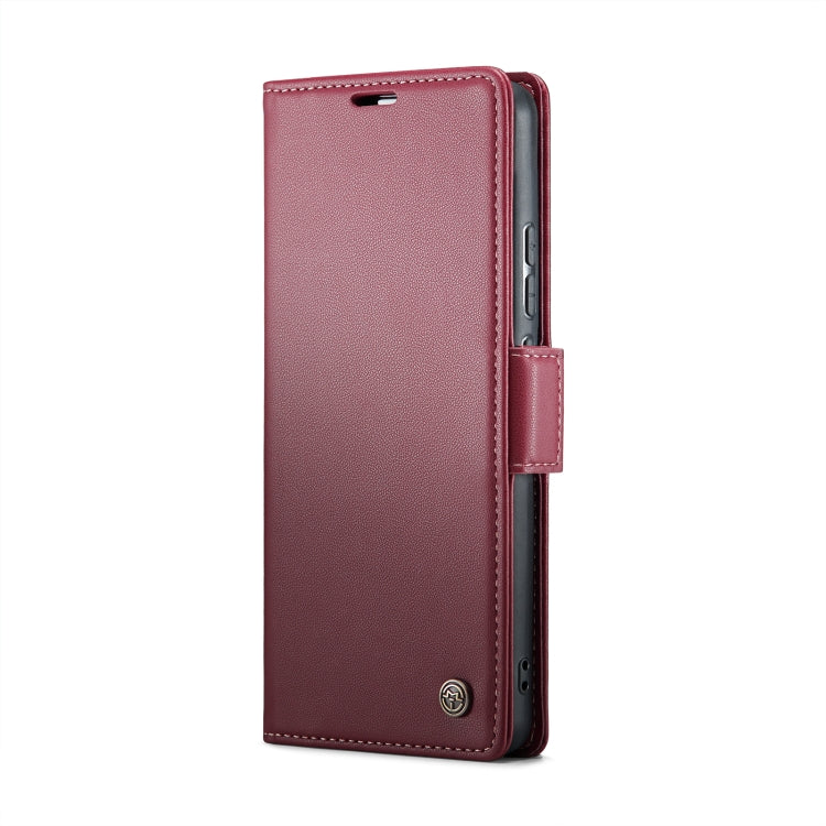 For Realme 10 Pro+ CaseMe 023 Butterfly Buckle Litchi Texture RFID Anti-theft Leather Phone Case(Wine Red) - Realme Cases by CaseMe | Online Shopping South Africa | PMC Jewellery | Buy Now Pay Later Mobicred