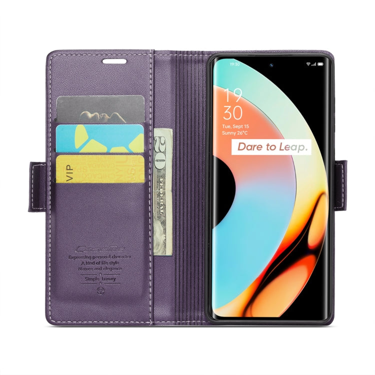 For Realme 10 Pro+ CaseMe 023 Butterfly Buckle Litchi Texture RFID Anti-theft Leather Phone Case(Pearly Purple) - Realme Cases by CaseMe | Online Shopping South Africa | PMC Jewellery | Buy Now Pay Later Mobicred