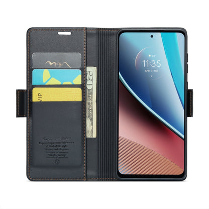 For Motorola Moto G Stylus 5G 2023 CaseMe 023 Butterfly Buckle Litchi Texture RFID Anti-theft Leather Phone Case(Black) - Motorola Cases by CaseMe | Online Shopping South Africa | PMC Jewellery | Buy Now Pay Later Mobicred