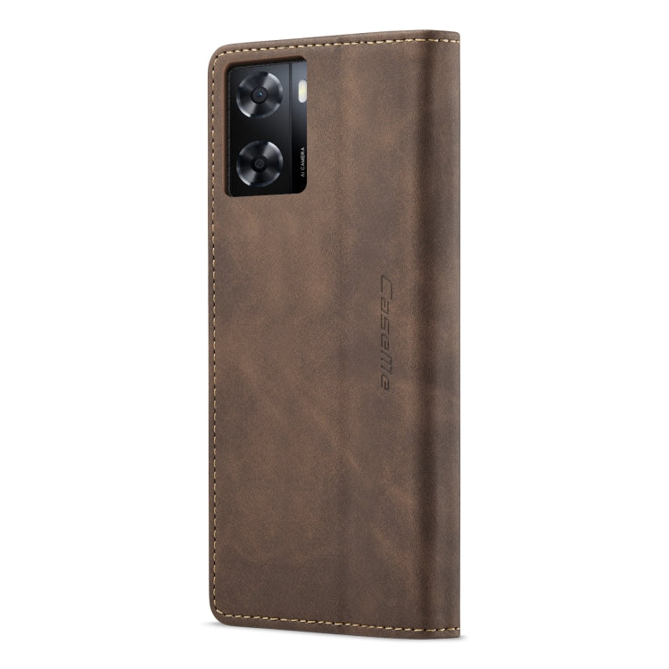 For OPPO A57 4G Global/A57S 4G Global/A77 4G Global CaseMe 013 Multifunctional Horizontal Flip Leather Phone Case(Coffee) - OPPO Cases by CaseMe | Online Shopping South Africa | PMC Jewellery | Buy Now Pay Later Mobicred