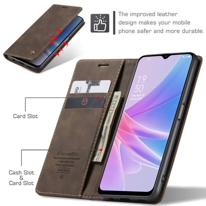 For OPPO A78 5G Global / A1X 5G CaseMe 013 Multifunctional Horizontal Flip Leather Phone Case(Coffee) - OPPO Cases by CaseMe | Online Shopping South Africa | PMC Jewellery | Buy Now Pay Later Mobicred