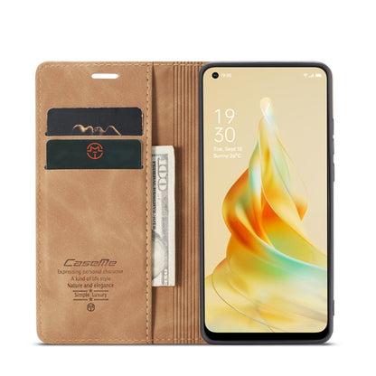 For OPPO Reno8 T 4G CaseMe 013 Multifunctional Horizontal Flip Leather Phone Case(Brown) - OPPO Cases by CaseMe | Online Shopping South Africa | PMC Jewellery | Buy Now Pay Later Mobicred