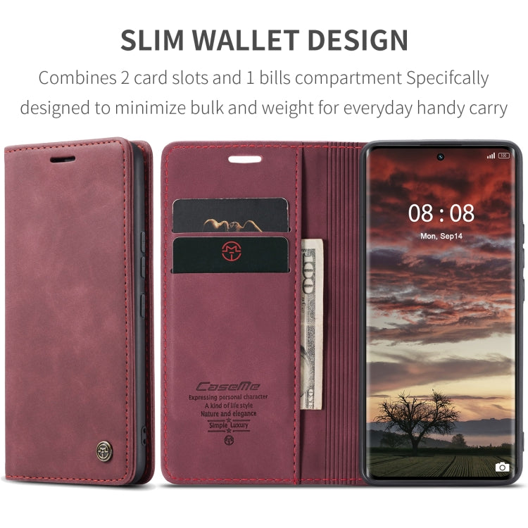 For Realme 11 Pro／Realme 11 Pro+ CaseMe 013 Multifunctional Horizontal Flip Leather Phone Case(Wine Red) - Realme Cases by CaseMe | Online Shopping South Africa | PMC Jewellery | Buy Now Pay Later Mobicred