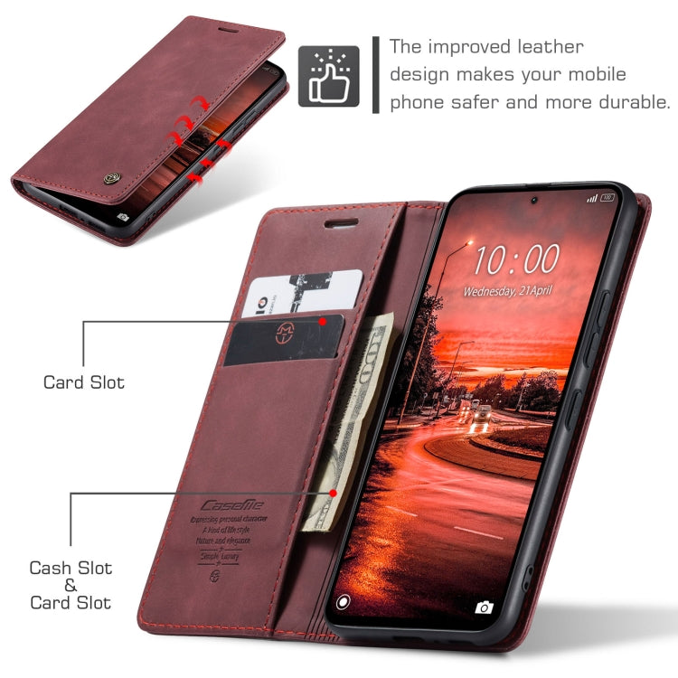 For Xiaomi Redmi Note 13 4G CaseMe 013 Multifunctional Horizontal Flip Leather Phone Case(Wine Red) - Xiaomi Cases by CaseMe | Online Shopping South Africa | PMC Jewellery | Buy Now Pay Later Mobicred