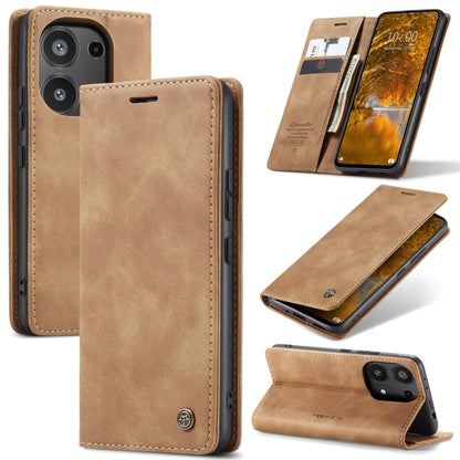 For Xiaomi Redmi Note 13 Pro 4G CaseMe 013 Multifunctional Horizontal Flip Leather Phone Case(Brown) - Xiaomi Cases by CaseMe | Online Shopping South Africa | PMC Jewellery | Buy Now Pay Later Mobicred