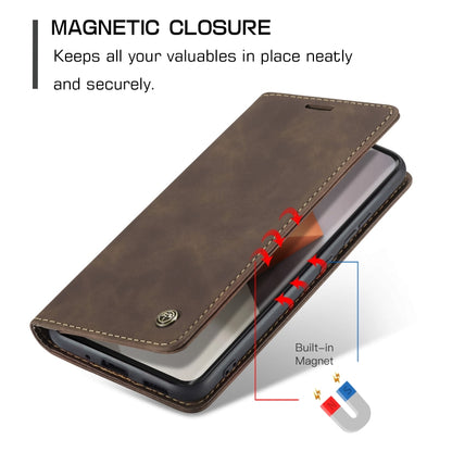 For Xiaomi Redmi Note 13 Pro+ CaseMe 013 Multifunctional Horizontal Flip Leather Phone Case(Coffee) - Xiaomi Cases by CaseMe | Online Shopping South Africa | PMC Jewellery | Buy Now Pay Later Mobicred