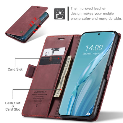 For Huawei P60 Art CaseMe 013 Multifunctional Horizontal Flip Leather Phone Case(Wine Red) - Huawei Cases by CaseMe | Online Shopping South Africa | PMC Jewellery | Buy Now Pay Later Mobicred