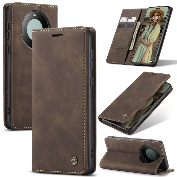 For Huawei Mate 60 Pro / 60 Pro+ CaseMe 013 Multifunctional Horizontal Flip Leather Phone Case(Coffee) - Huawei Cases by CaseMe | Online Shopping South Africa | PMC Jewellery | Buy Now Pay Later Mobicred