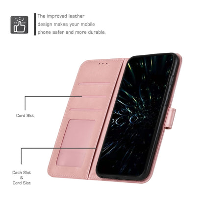 For Xiaomi Redmi K70 / K70 Pro Stitching Calf Texture Buckle Leather Phone Case(Rose Gold) - K70 Pro Cases by PMC Jewellery | Online Shopping South Africa | PMC Jewellery | Buy Now Pay Later Mobicred