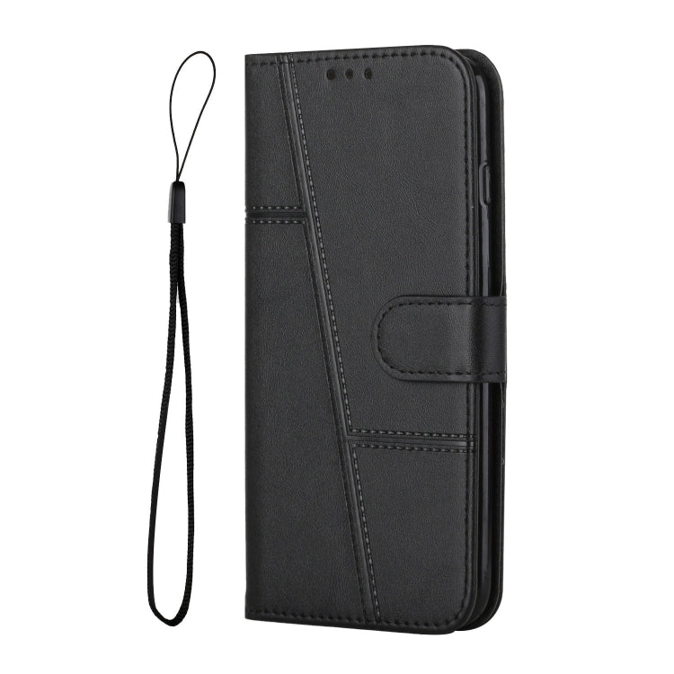 For Xiaomi Redmi A3 Stitching Calf Texture Buckle Leather Phone Case(Black) - Xiaomi Cases by PMC TechLife | Online Shopping South Africa | PMC TechLife | Buy Now Pay Later Mobicred