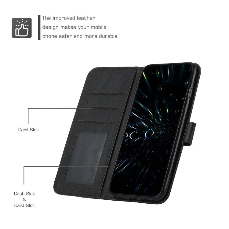For Xiaomi Redmi A3 Stitching Calf Texture Buckle Leather Phone Case(Black) - Xiaomi Cases by PMC TechLife | Online Shopping South Africa | PMC TechLife | Buy Now Pay Later Mobicred