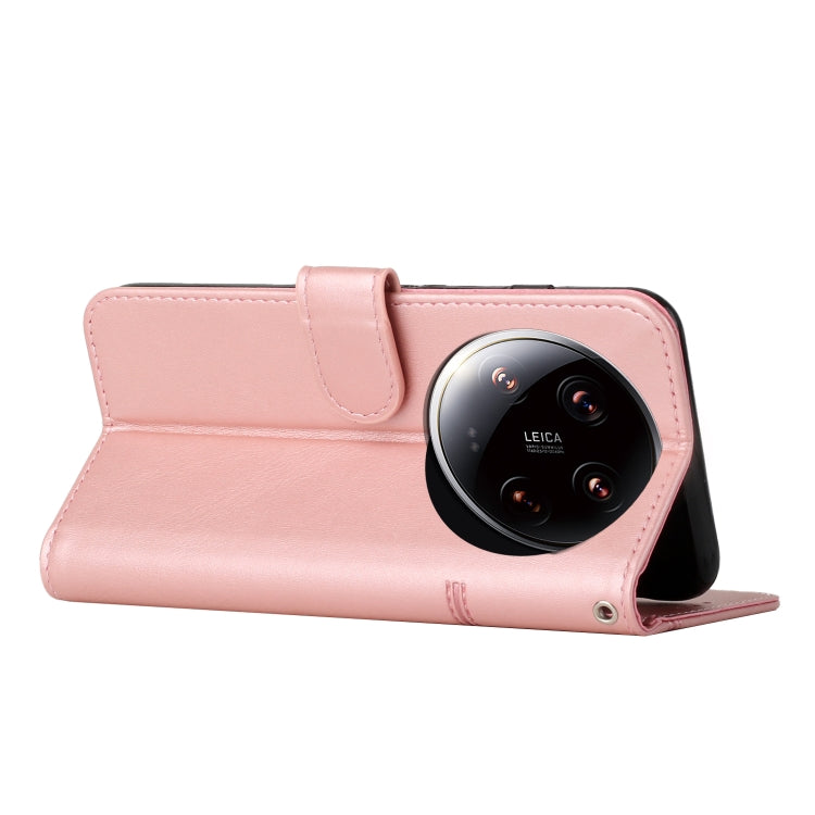 For Xiaomi 14 Ultra Stitching Calf Texture Buckle Leather Phone Case(Rose Gold) - 14 Ultra Cases by PMC TechLife | Online Shopping South Africa | PMC TechLife | Buy Now Pay Later Mobicred