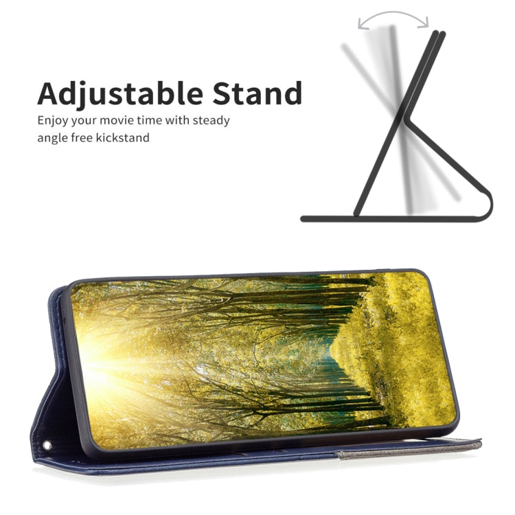 For iPhone 16 Plus Rhombus Texture Magnetic Leather Phone Case(Blue) - iPhone 16 Plus Cases by PMC TechLife | Online Shopping South Africa | PMC TechLife | Buy Now Pay Later Mobicred