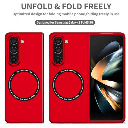 For Samsung Galaxy Z Fold5 Magsafe Magnetic Folding PC Phone Case(Red) - Galaxy Z Fold5 Cases by PMC Jewellery | Online Shopping South Africa | PMC Jewellery