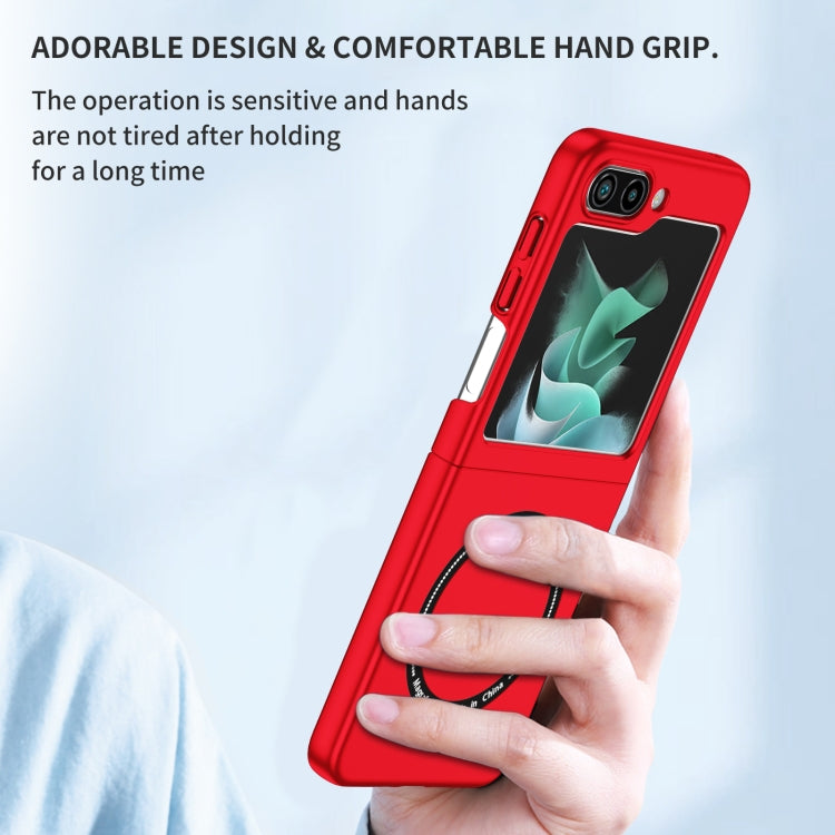 For Samsung Galaxy Z Flip5 5G Magsafe Magnetic Folding PC Phone Case(Red) - Galaxy Z Flip5 Cases by PMC Jewellery | Online Shopping South Africa | PMC Jewellery