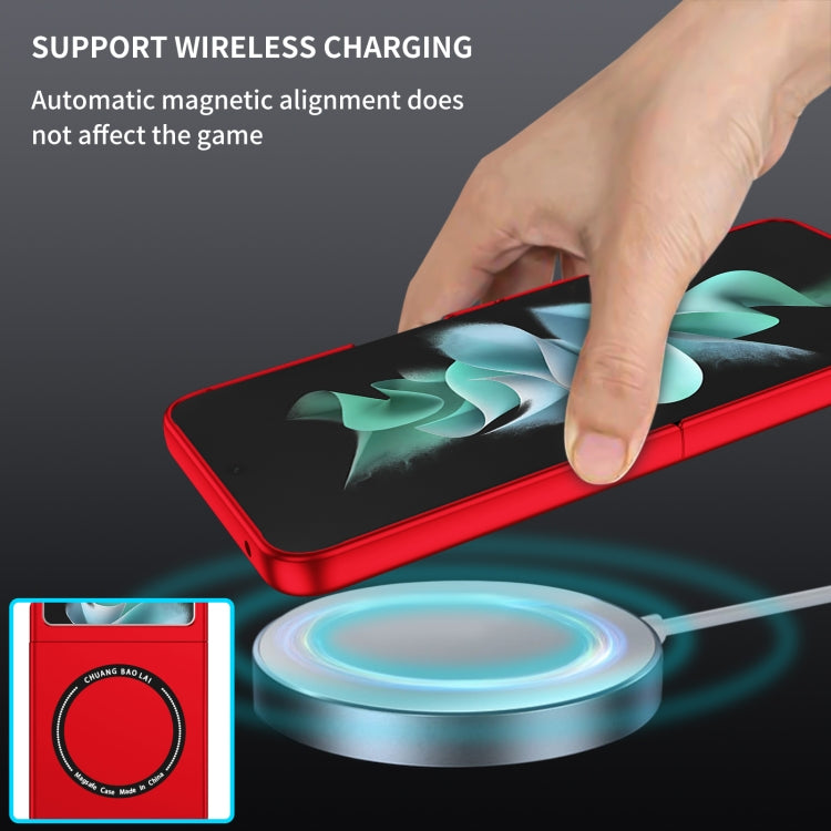 For Samsung Galaxy Z Flip5 5G Magsafe Magnetic Folding PC Phone Case(Red) - Galaxy Z Flip5 Cases by PMC TechLife | Online Shopping South Africa | PMC TechLife