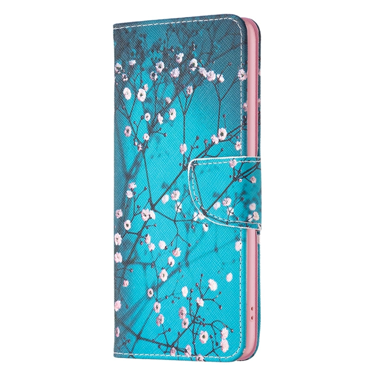 For iPhone 16 Colored Drawing Pattern Leather Phone Case(Plum Blossom) - iPhone 16 Cases by PMC TechLife | Online Shopping South Africa | PMC TechLife | Buy Now Pay Later Mobicred