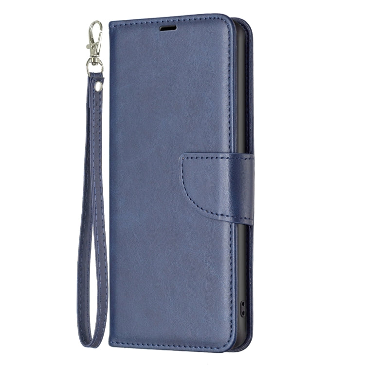 For iPhone 16 Lambskin Texture Pure Color Flip Leather Phone Case(Blue) - iPhone 16 Cases by PMC TechLife | Online Shopping South Africa | PMC TechLife | Buy Now Pay Later Mobicred