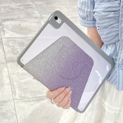 For iPad Air 11 2024 / iPad Pro 11 Gradient Glitter Magnetic Split Leather Tablet Case(Purple) - iPad Pro 11 (2022/2021) Cases by PMC Jewellery | Online Shopping South Africa | PMC Jewellery | Buy Now Pay Later Mobicred
