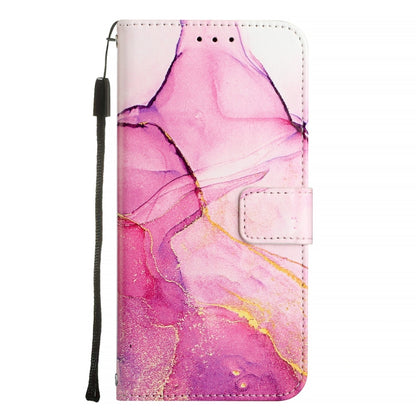 For iPhone SE 2024 PT003 Marble Pattern Flip Leather Phone Case(Pink Purple Gold LS001) - More iPhone Cases by PMC Jewellery | Online Shopping South Africa | PMC Jewellery | Buy Now Pay Later Mobicred