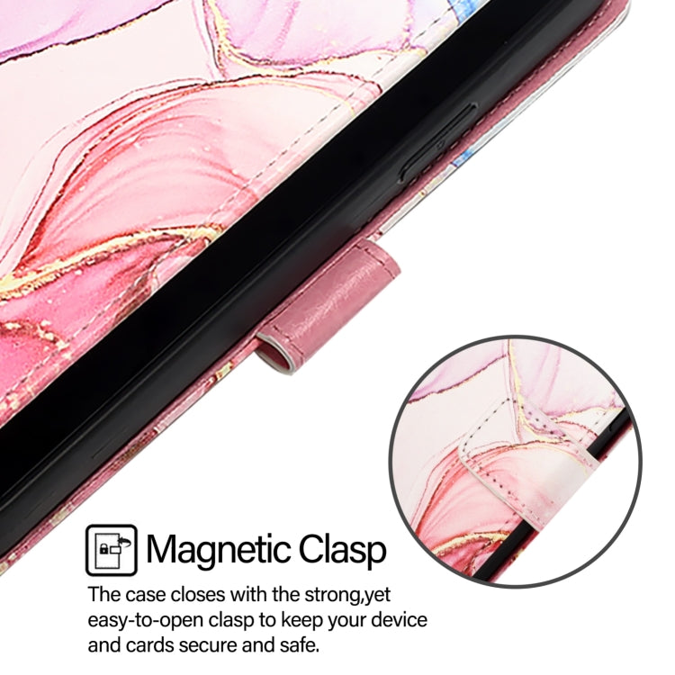 For iPhone 16 Pro PT003 Marble Pattern Flip Leather Phone Case(Rose Gold) - iPhone 16 Pro Cases by PMC TechLife | Online Shopping South Africa | PMC TechLife | Buy Now Pay Later Mobicred