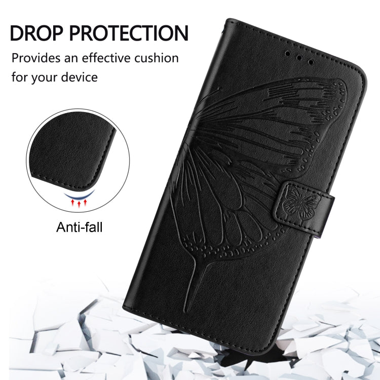 For iPhone 16 Plus Embossed Butterfly Leather Phone Case(Black) - free shipping - PMC TechLife - Order now!