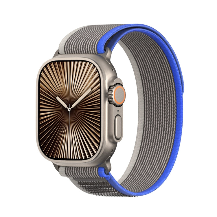 For Apple Watch 10 46mm DUX DUCIS YJ Series Nylon Watch Band(Blue) - Watch Bands by DUX DUCIS | Online Shopping South Africa | PMC Jewellery | Buy Now Pay Later Mobicred