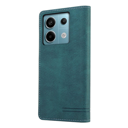 For Xiaomi Redmi Note 13 Pro 5G Skin Feel Anti-theft Brush Horizontal Flip Leather Case with Holder(Blue) - Note 13 Pro Cases by PMC Jewellery | Online Shopping South Africa | PMC Jewellery | Buy Now Pay Later Mobicred