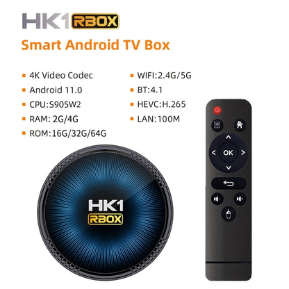 HK1RBOX-W2 Android 11.0 Amlogic S905W2 Quad Core Smart TV Box, Memory:2GB+16GB(AU Plug) - Amlogic S905 by PMC Jewellery | Online Shopping South Africa | PMC Jewellery | Buy Now Pay Later Mobicred