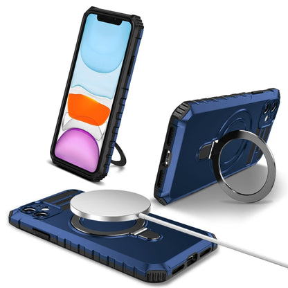 For iPhone 11 MagSafe Magnetic Holder Phone Case(Blue) - iPhone 11 Cases by PMC Jewellery | Online Shopping South Africa | PMC Jewellery