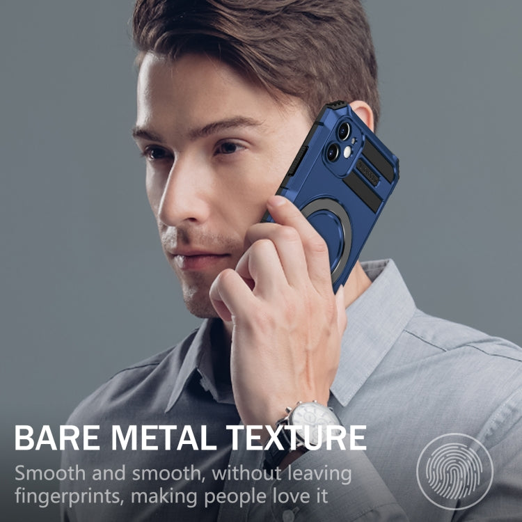 For iPhone 11 MagSafe Magnetic Holder Phone Case(Blue) - iPhone 11 Cases by PMC TechLife | Online Shopping South Africa | PMC TechLife