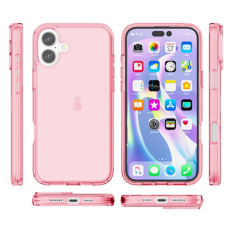For iPhone 16 Plus Shockproof Terminator Transparent Phone Case(Pink) - iPhone 16 Plus Cases by PMC TechLife | Online Shopping South Africa | PMC TechLife | Buy Now Pay Later Mobicred