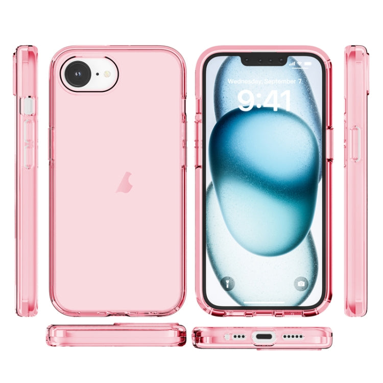 For iPhone 16e Shockproof Terminator Transparent Phone Case(Pink) - iPhone 16e Cases by PMC TechLife | Online Shopping South Africa | PMC TechLife | Buy Now Pay Later Mobicred
