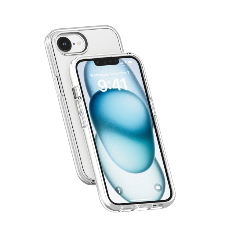 For iPhone 16e Shockproof Terminator Transparent Phone Case(Transparent) - iPhone 16e Cases by PMC TechLife | Online Shopping South Africa | PMC TechLife | Buy Now Pay Later Mobicred